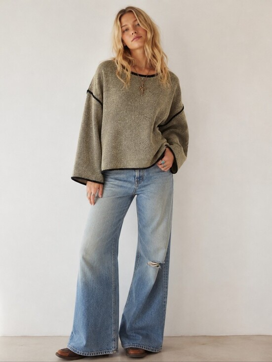 NATURAL LIFE Sweaters - NATURAL LIFE SLOUCHY PULLOVER KNIT SWEATER SZ L